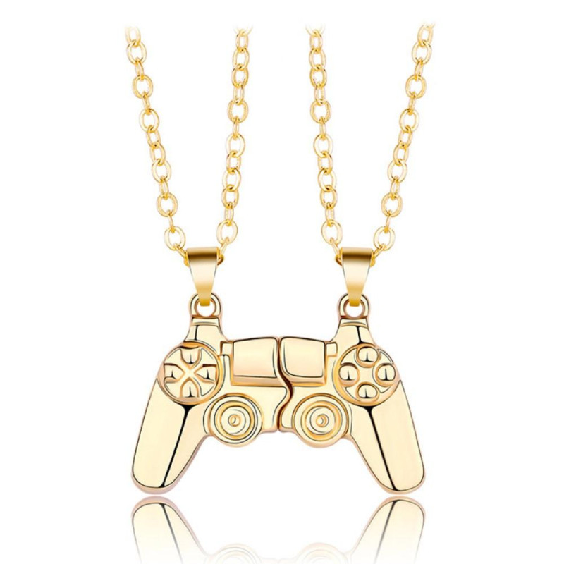 Magnetic Game Controller Necklace Couple Matching Pendant for Friends Valentine's Gifts Lover