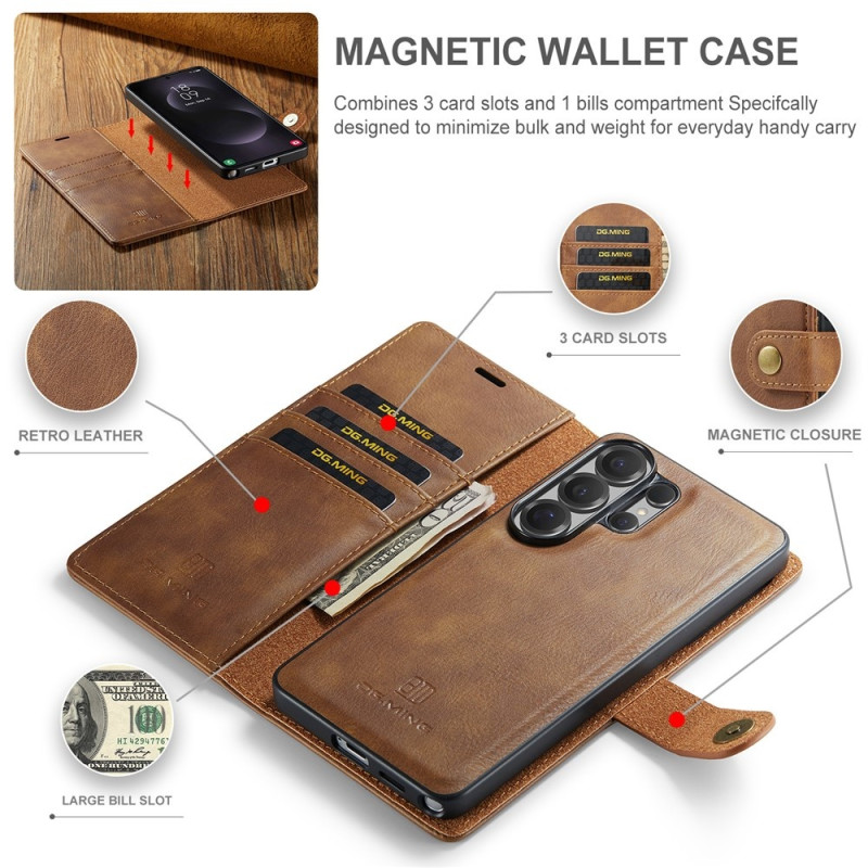 DG.MING for Samsung Galaxy S26 Ultra Detachable 2-in-1 Wallet Cover