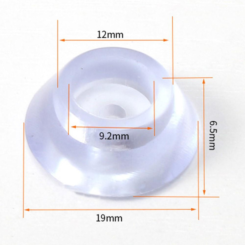 10Pcs 19x6.5mm Table Chair Anti - slip Feet Kansis Soft PVC Furniture Leg Tips Floor Protectors