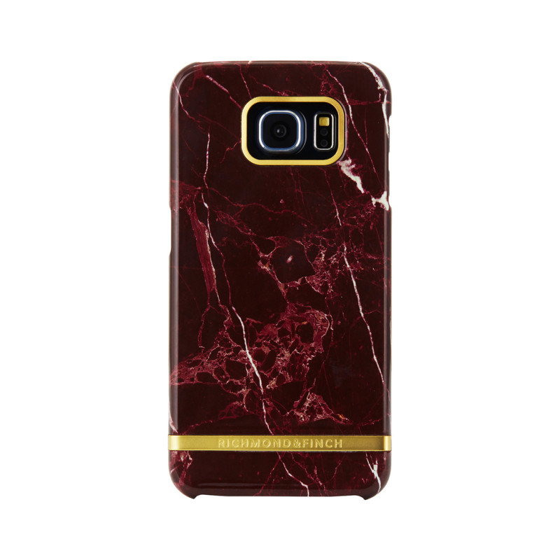 Richmond & Finch Deksel til Samsung Galaxy S6 - Rød Marmor