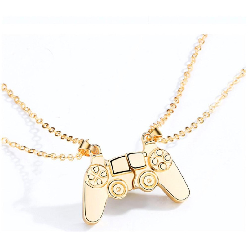 Magnetic Game Controller Necklace Couple Matching Pendant for Friends Valentine's Gifts Lover