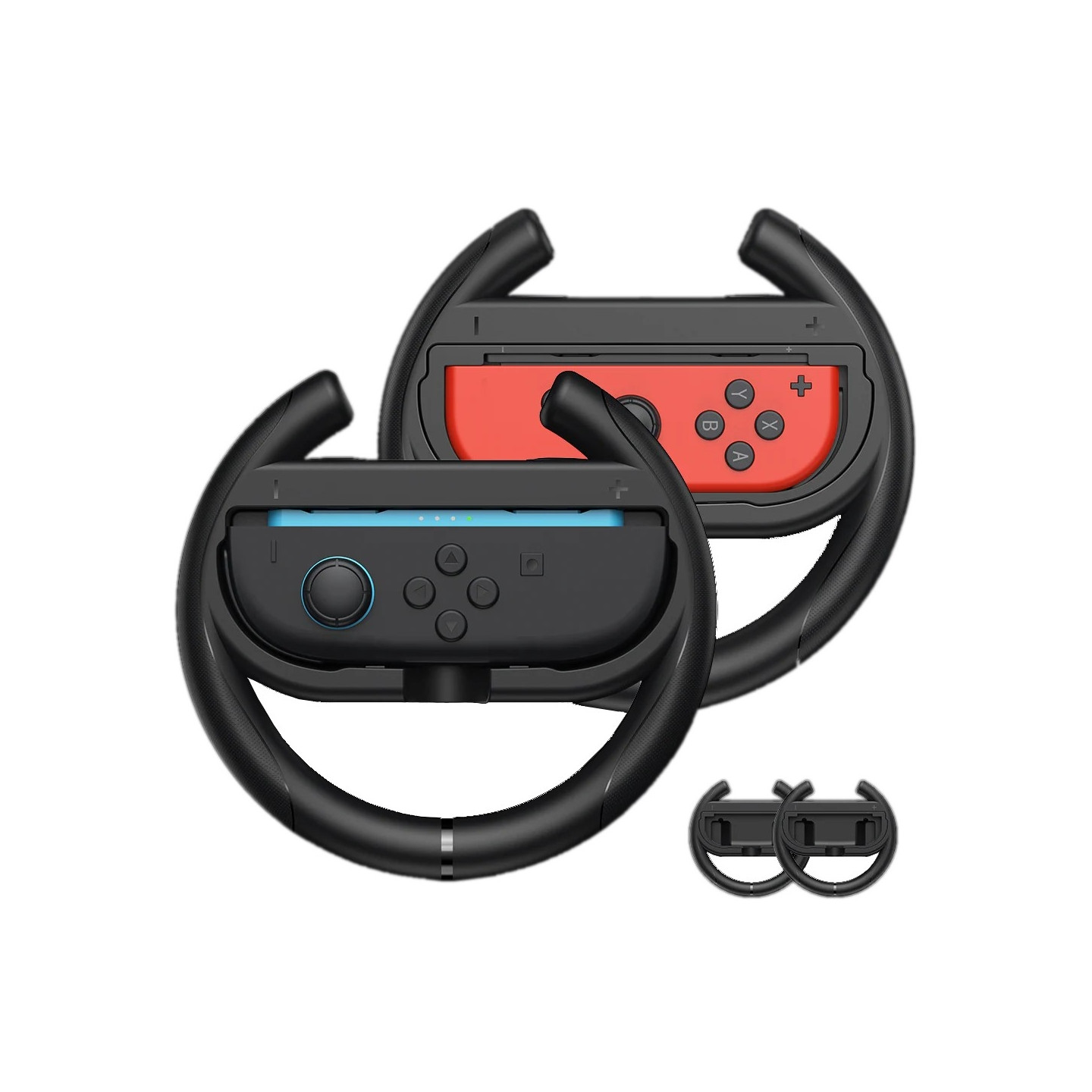 Yhteensopiva Nintendo Switch 2:n kanssa: Vasen/Oikea Joy-Con -ratti, Grip-ohjauspyörä