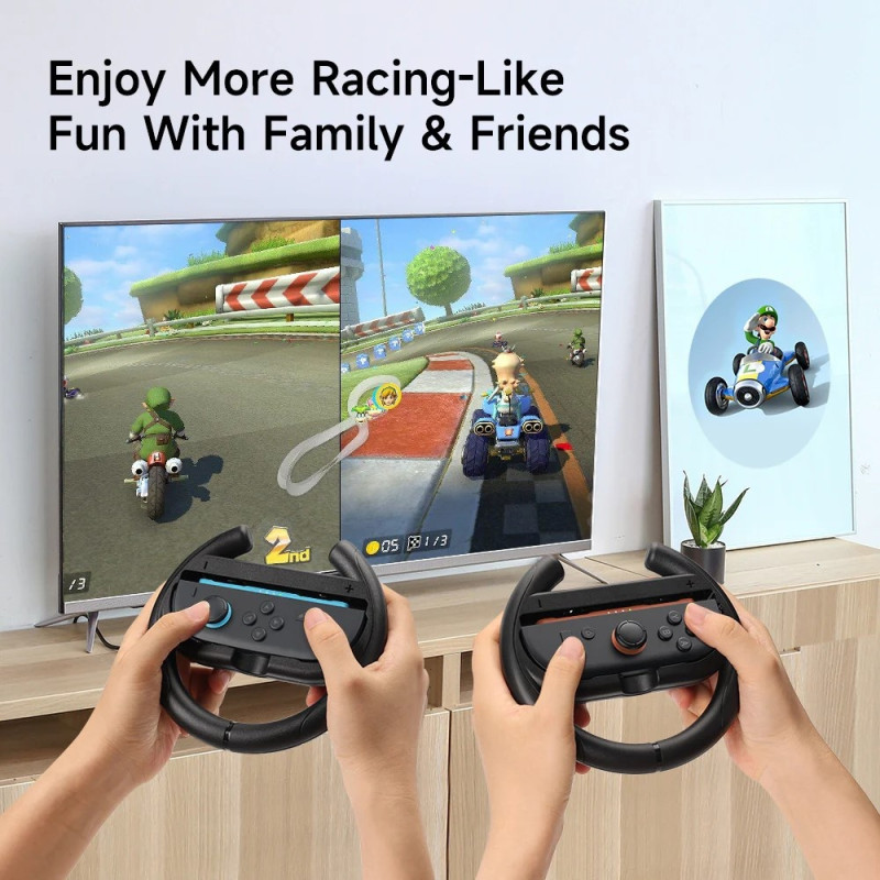 Kompatibel med Nintendo Switch 2 Venstre Høyre Joy-Con Racing Ratt Grep Ratt