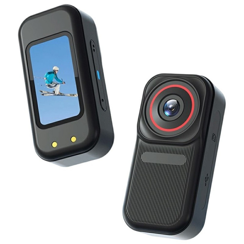 1.47" HD Screen Thumb Camera Magnetic Charging Case Mini Camera for Vlogging