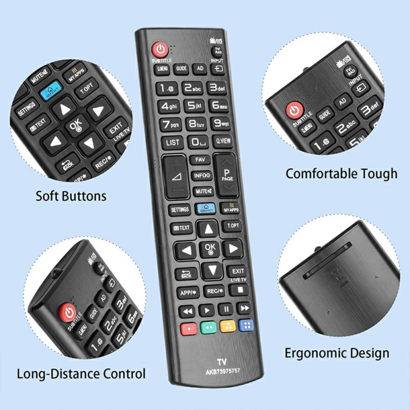 TV remote control Replacement for AKB73975757 For LG TV