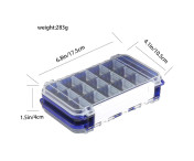 17,5x10,5x4cm förvaringslåda för fiskedrag fiske krok bete Dubbelsidig