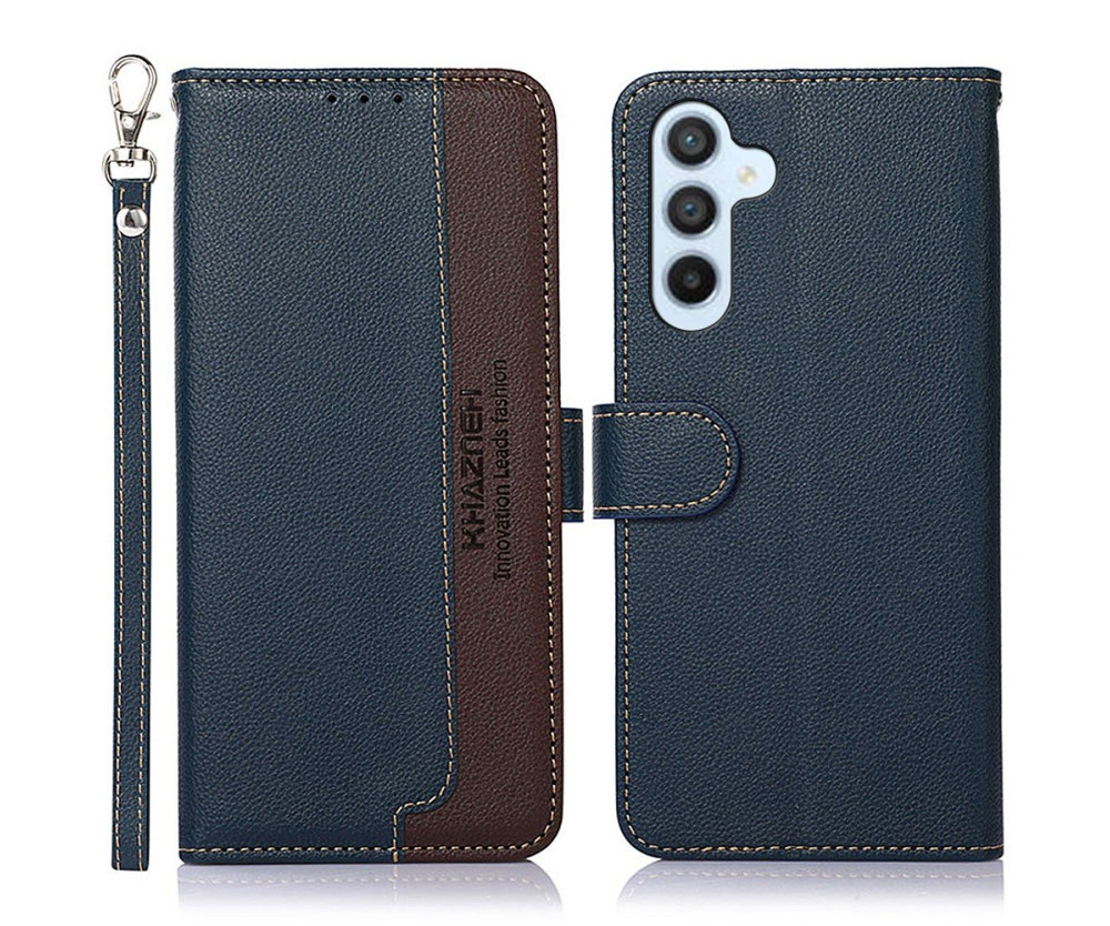 KHAZNEH Plånboksfodral till Samsung Galaxy S24 FE - Blå/Brun