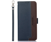 KHAZNEH Plånboksfodral till Samsung Galaxy S24 FE - Blå/Brun