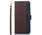 KHAZNEH Plånboksfodral till Samsung Galaxy S24 FE - Brun/Blå
