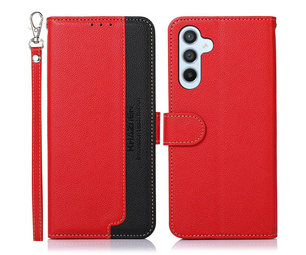 KHAZNEH Plånboksfodral till Samsung Galaxy S24 FE - Röd/Svart
