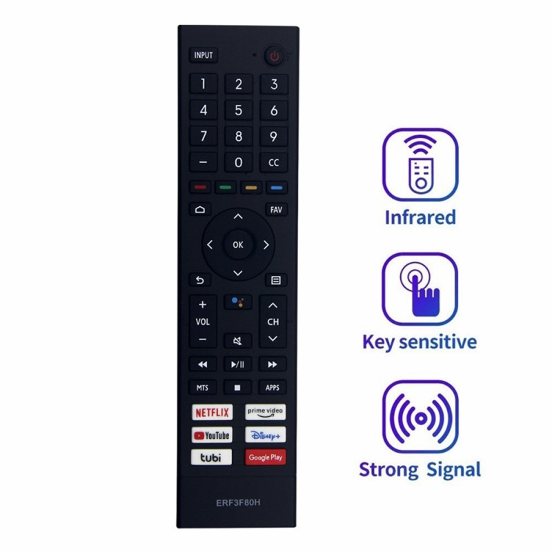 Remote Control Replacement ERF3F80H For Hisense TV (Does not support voice function)