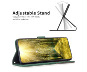 BINFEN COLOR För Samsung Galaxy S24 FE Stötsäkert Plånboksfodral – Grön