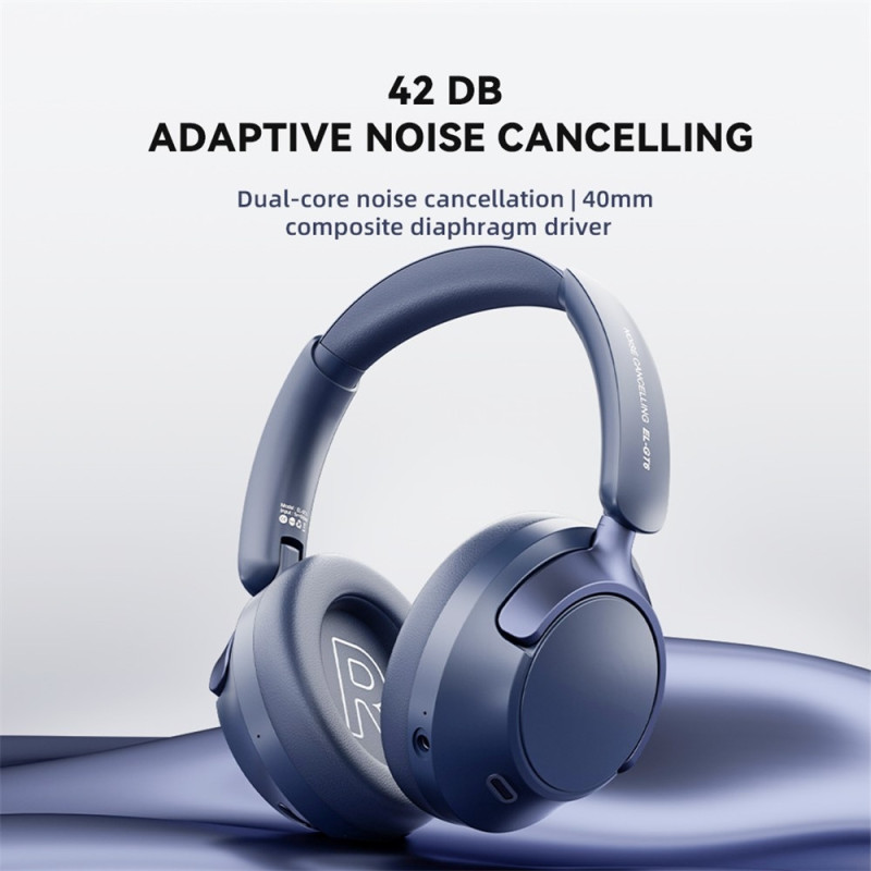 Wireless PC Gaming Headset Noise Cancelling Over-Ear Bluetooth Headphones - Black