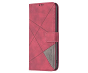 BINFEN COLOR För Samsung Galaxy S24 FE Stötsäkert Plånboksfodral – Röd