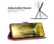 BINFEN COLOR För Samsung Galaxy S24 FE Stötsäkert Plånboksfodral – Brun