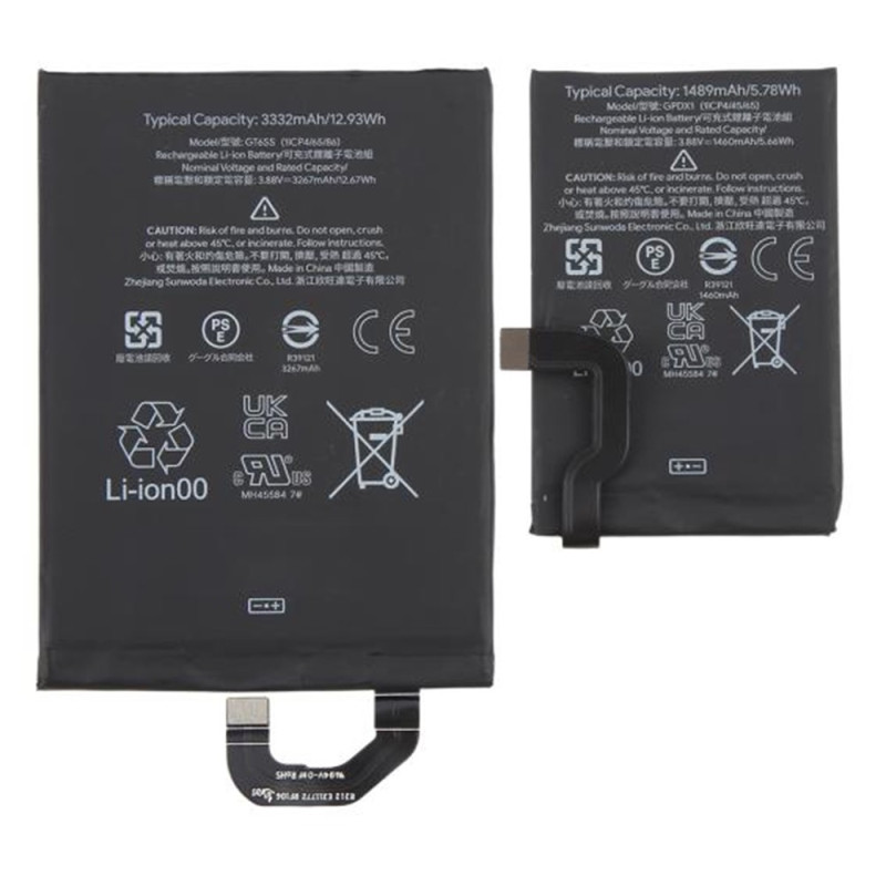 Battery For Google Pixel Fold 3.88V 4727mAh Li-Polymer G9FPL GPDX1