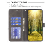 BINFEN COLOR För Samsung Galaxy S24 FE Stötsäkert Plånboksfodral – Grå