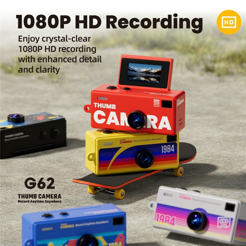 Kamera Digitalkamera 0,96 tommers minikamera 1080P HD-videokamera Lommelykt