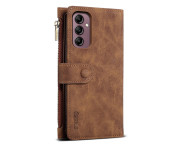 ESEBLE Star Series För Samsung Galaxy S24 FE Fodral med Dragkedjeficka - Brun