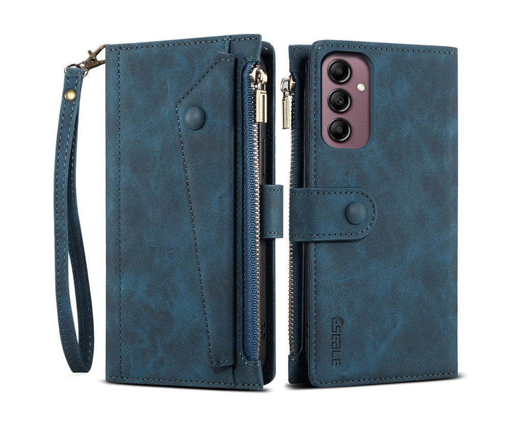 ESEBLE Star Series För Samsung Galaxy S24 FE Fodral med Dragkedjeficka - Blå