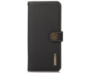 KHAZNEH För Samsung Galaxy S24 FE Fodral i Äkta Koskinn - Svart