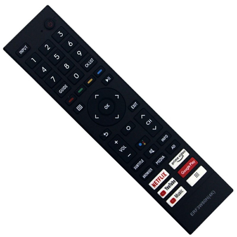 Remote Control Replacement ERF3W80H For Hisense TV (Does not support voice function)