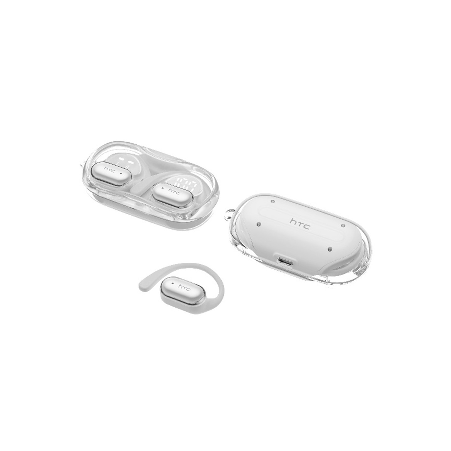 Trådløse Hodetelefoner HTC NE37 Bluetooth 6.0 Ørekrok Sport Musikk Samtaler - Hvit