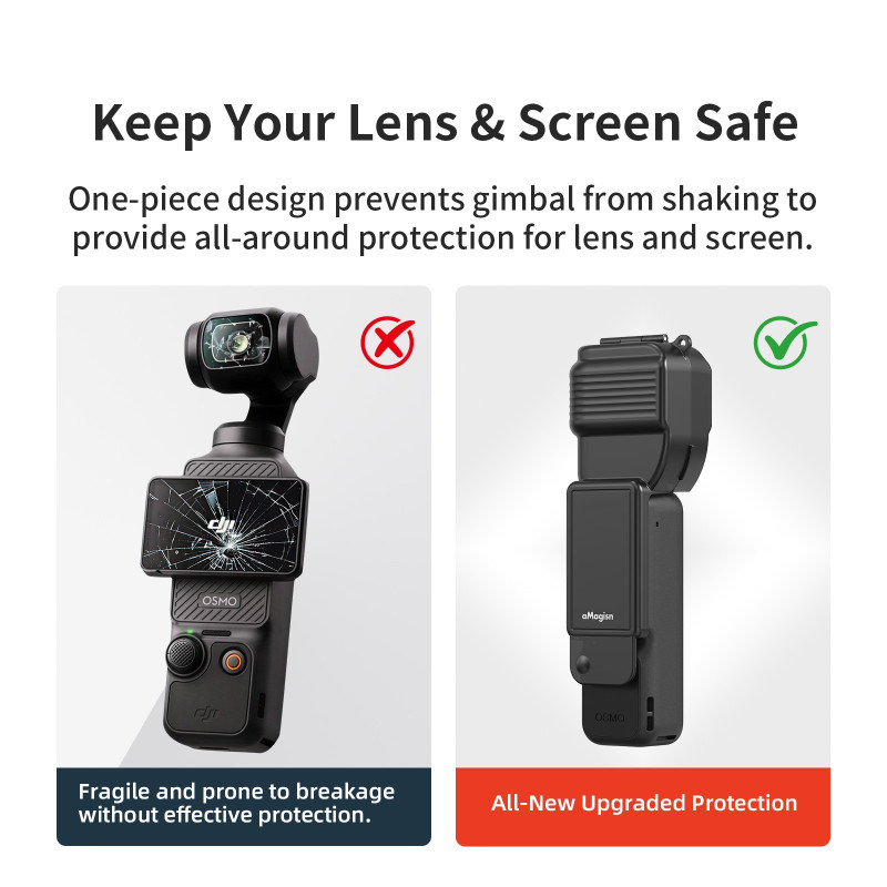 Etui til DJI Osmo Pocket 4 actionkamera, beskyttelsesetui, støtsikkert hardt etui