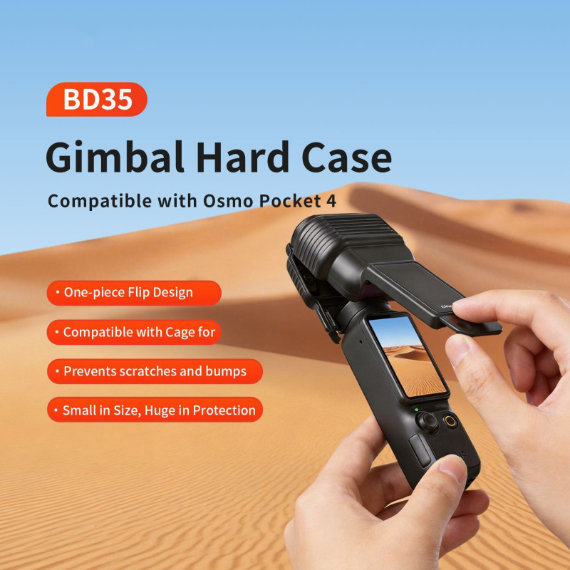 Etui til DJI Osmo Pocket 4 actionkamera, beskyttelsesetui, støtsikkert hardt etui