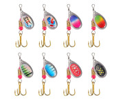 16 st 3g metall spinner bete Fiskedrag drag med förvaringsväska - C