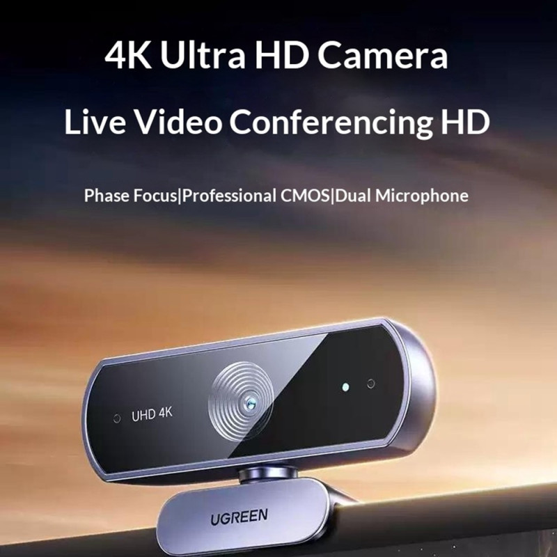 Webcam PC Laptop Kamera USB 2.0 4K HD Webcam 8MP Dobbelt Mikrofon Autofokus