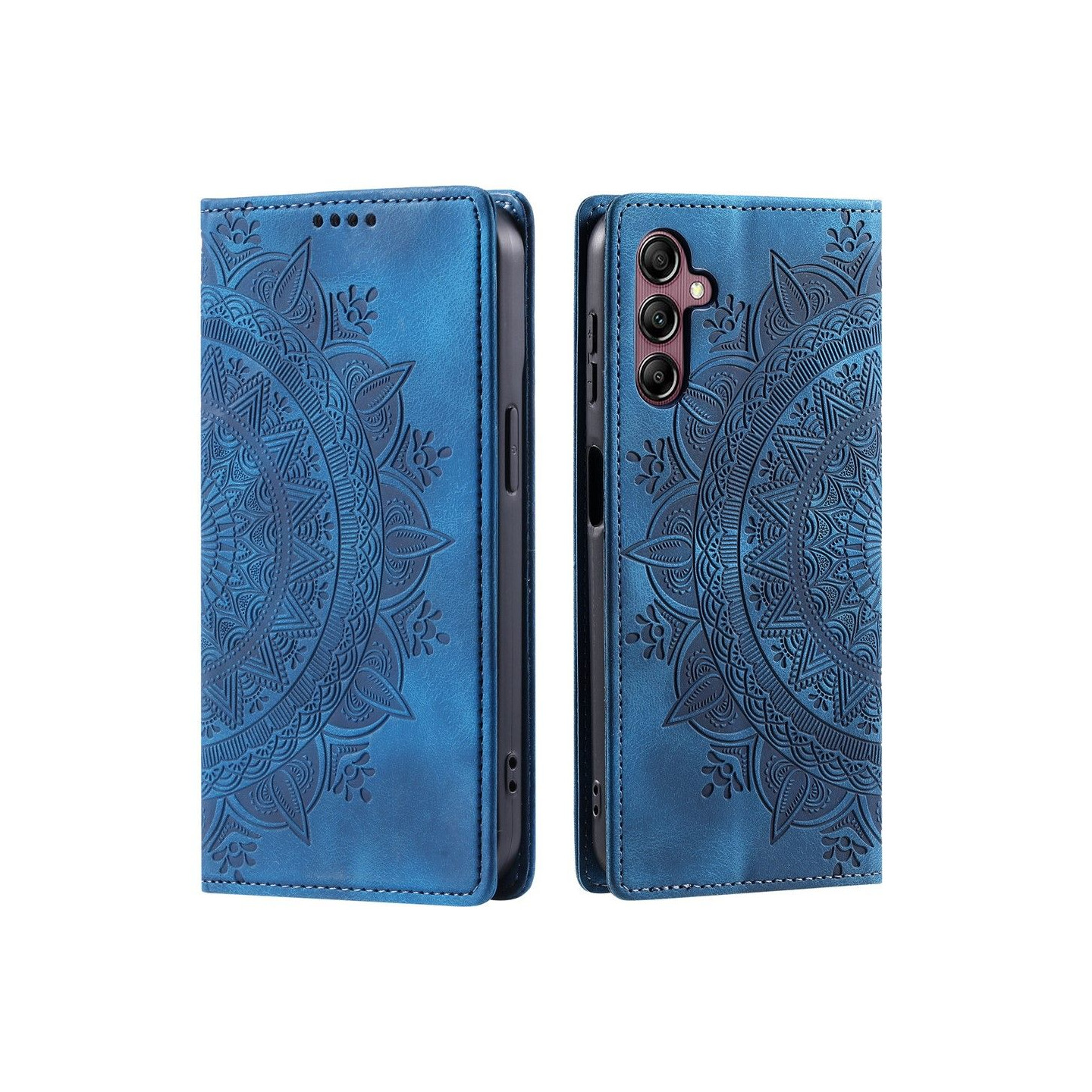 Samsung Galaxy A57 5G kotelo magneettisella sulkimella puhelinkotelo kohokuvioidulla kuviolla