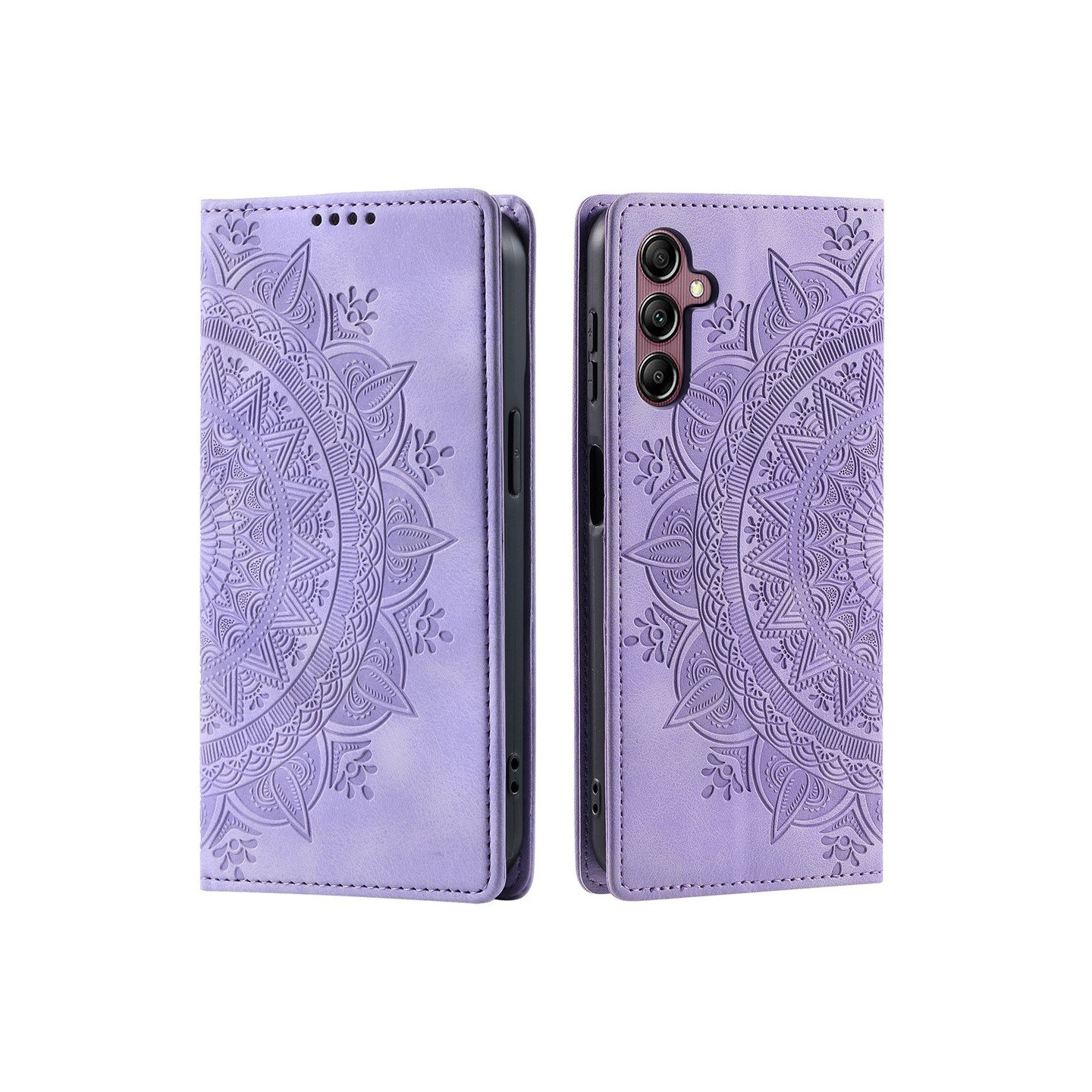 Til Samsung Galaxy A57 5G cover med magnetisk lukning  med præget mønster