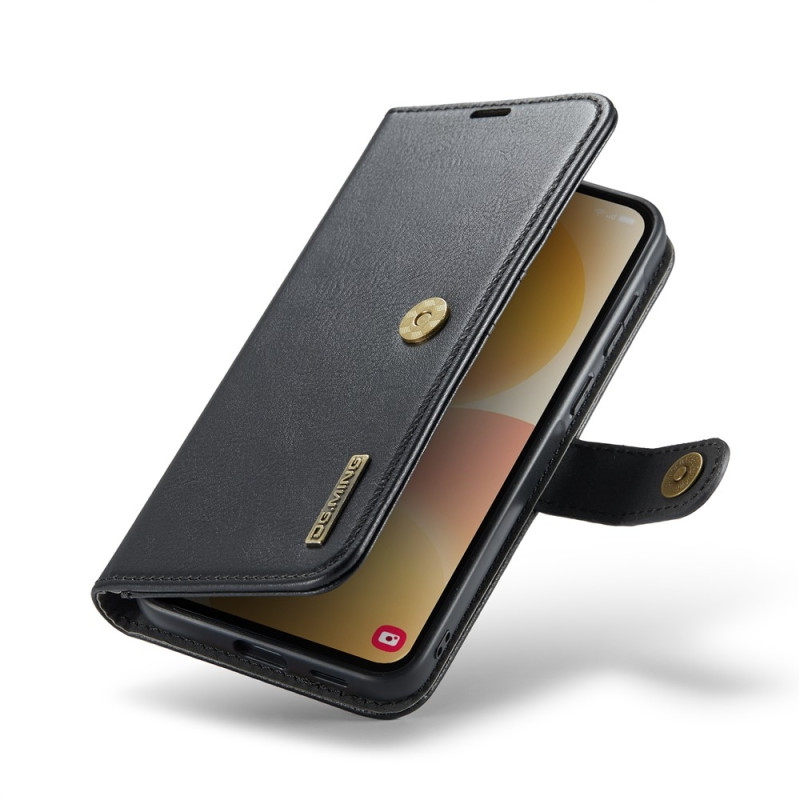 DG MING for Samsung Galaxy A57 5G avtakbart lommebokdeksel med stativ i splittskinn