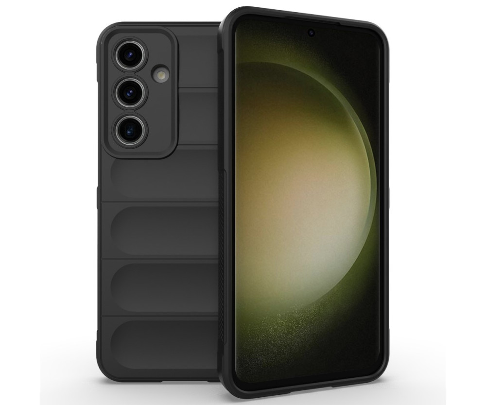 Till Samsung Galaxy S24 FE Mjukt TPU Stöttåligt Telefonfodral - Svart