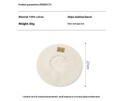 GOLOVEJOY Bomull Stickad Vinter varm mössa Elastisk stickad basker keps - Beige