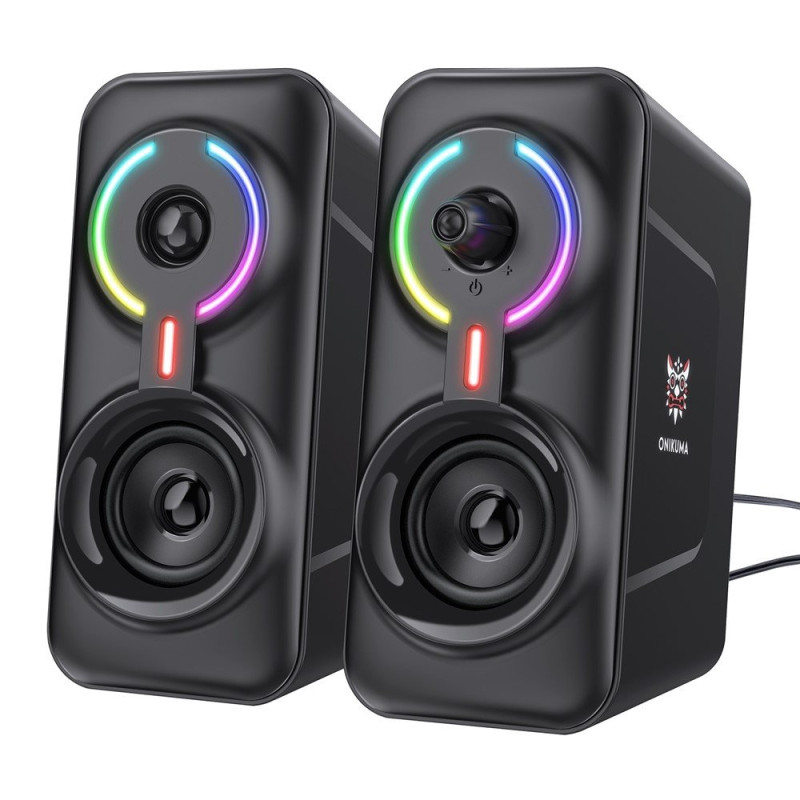 ONIKUMA USB-johdollinen kaiutin tietokoneen kaiutin 3D-stereoääni RGB-valot