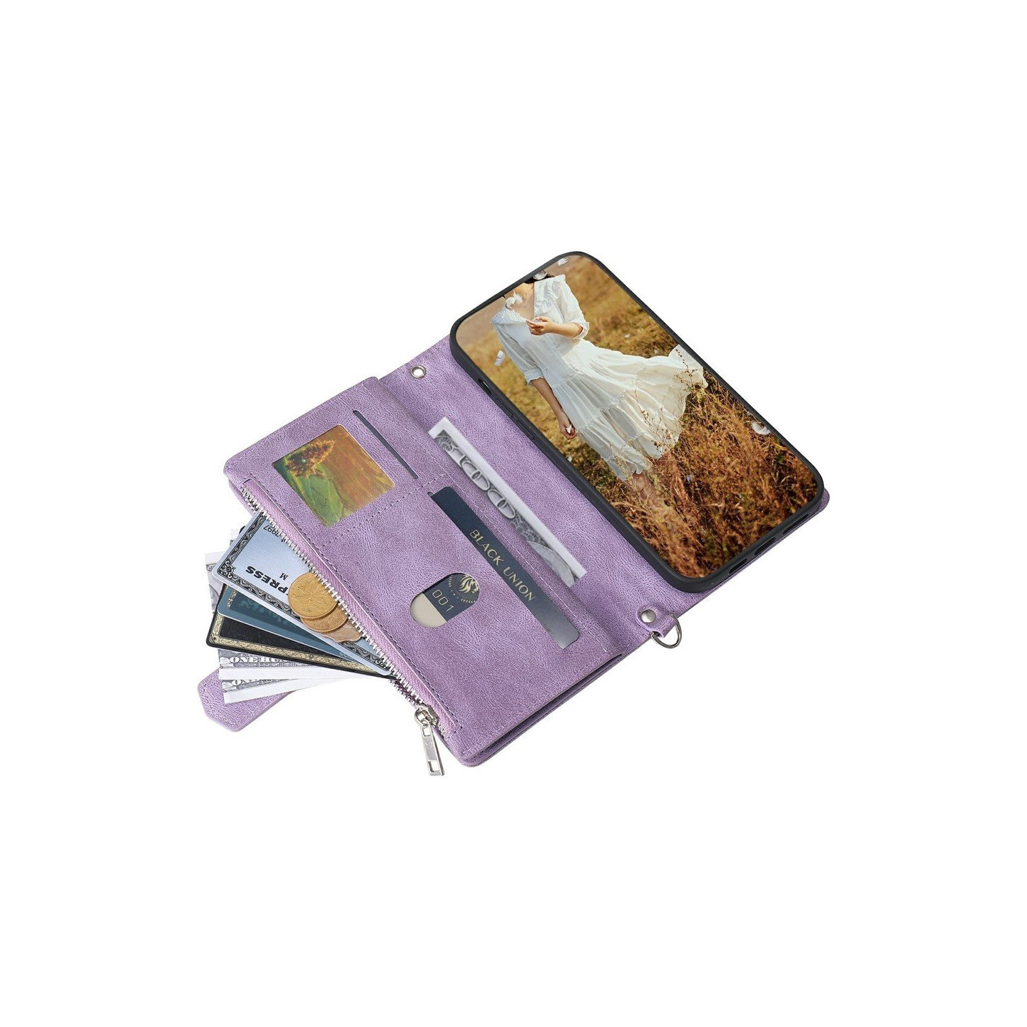 For Samsung Galaxy S26 5G Zipper Wallet Case Rhombus Phone Cover