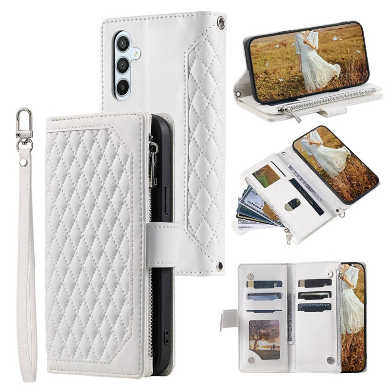 Til Samsung Galaxy S26 5G Zipper Wallet Case Rhombus Telefoncover