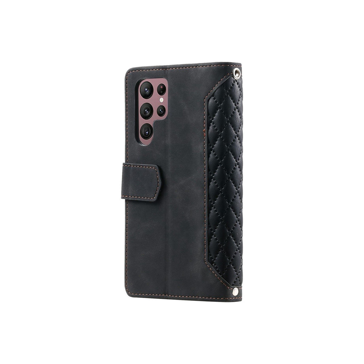For Samsung Galaxy S26 Ultra 5G Zipper Wallet Case Rhombus Phone Cover