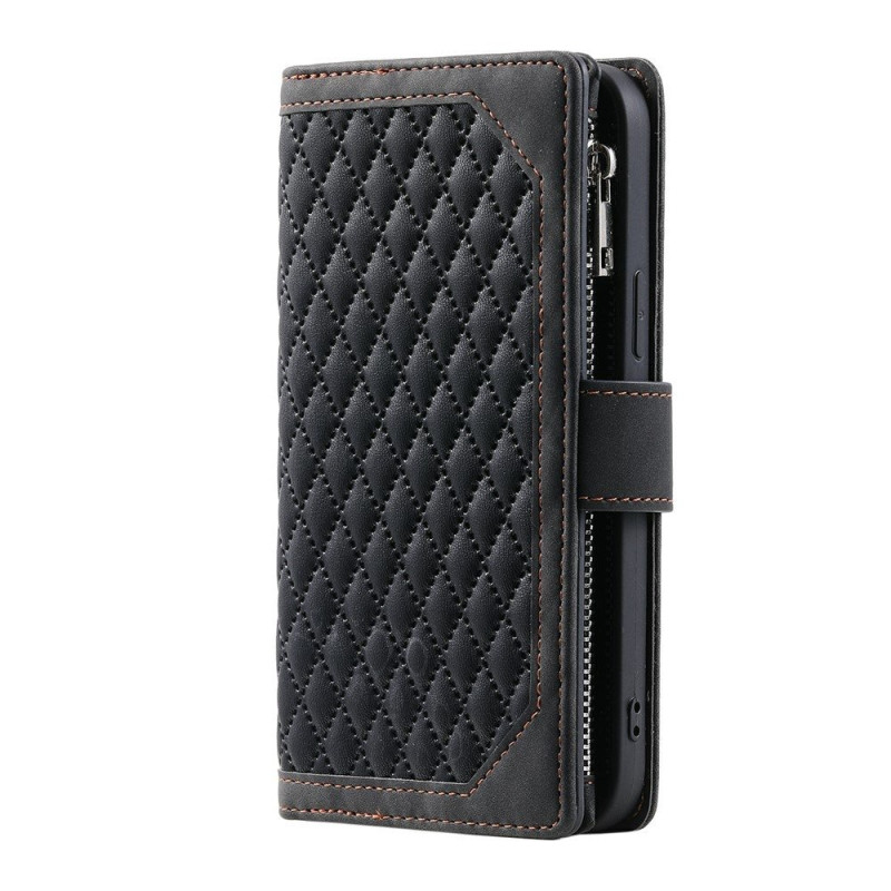 För Samsung Galaxy S26 Ultra 5G Zipper Wallet Case Rhombus Telefonfodral