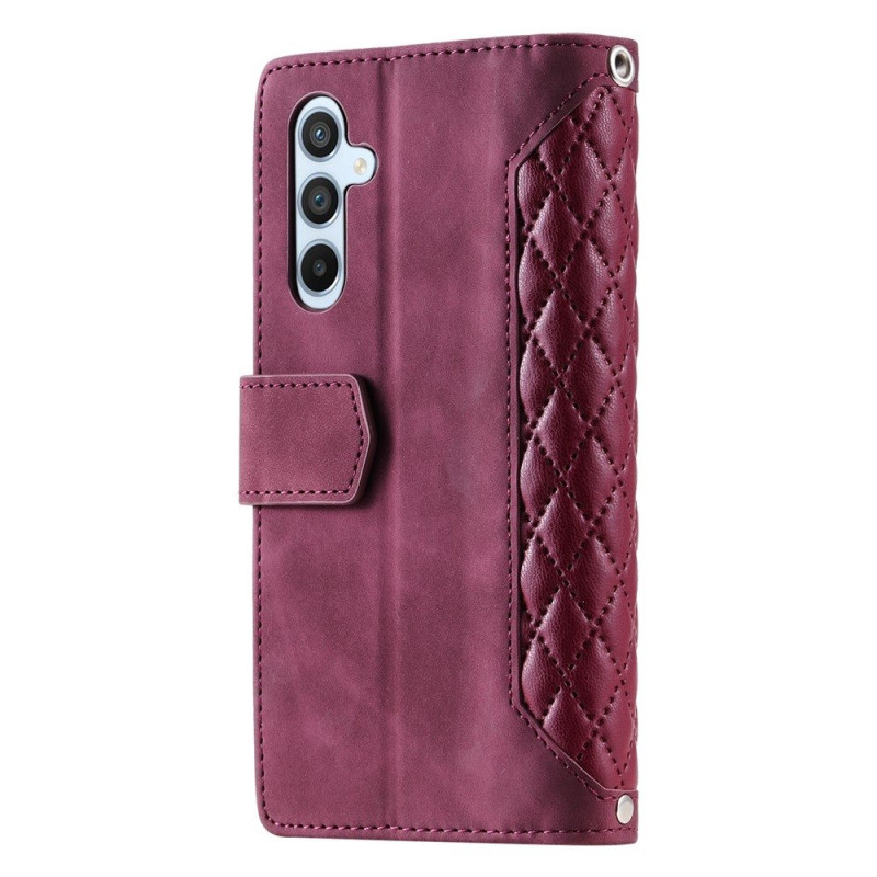 För Samsung Galaxy S26+ 5G Zipper Wallet Case Rhombus Telefonfodral
