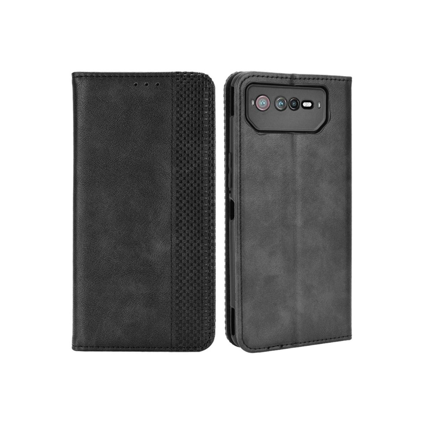 Wallet Stand Flip - telefonetui til Asus ROG Phone 6 5G/6 Pro 5G - Sort