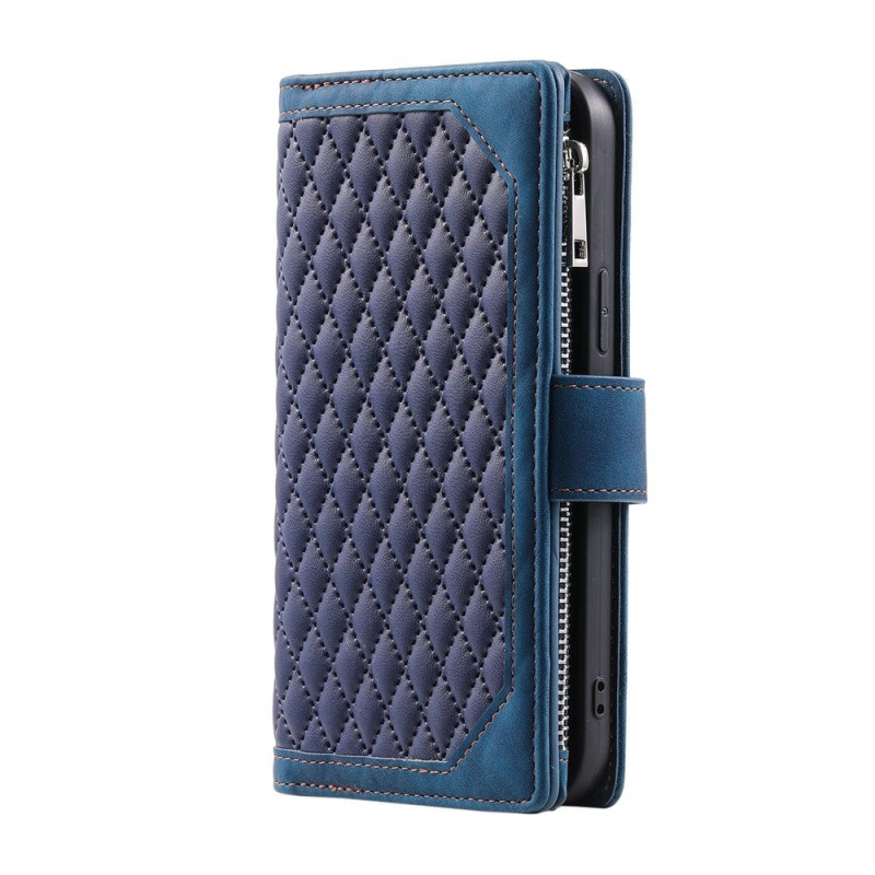 Samsung Galaxy S26+ 5G Zipper Wallet Case Rhombus Stitching Line Puhelinsuojus