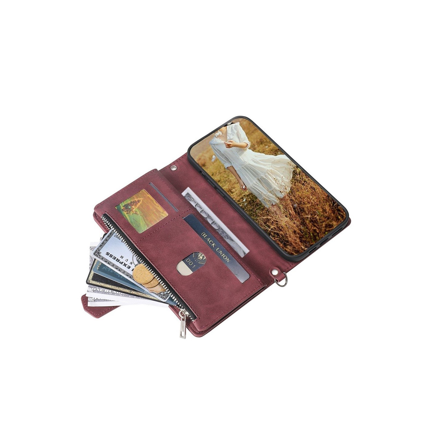 För Samsung Galaxy S26 Ultra 5G Zipper Wallet Case Rhombus Telefonfodral