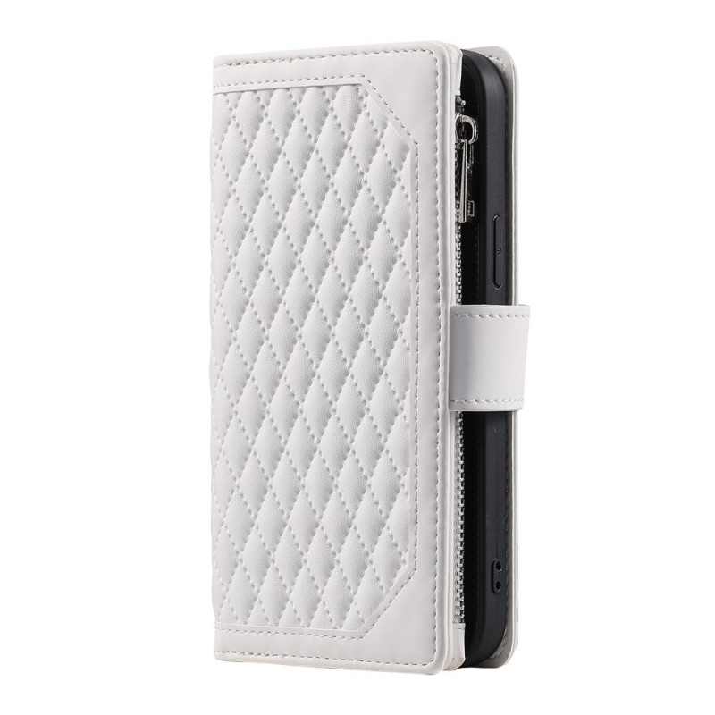 För Samsung Galaxy S26+ 5G Zipper Wallet Case Rhombus Telefonfodral