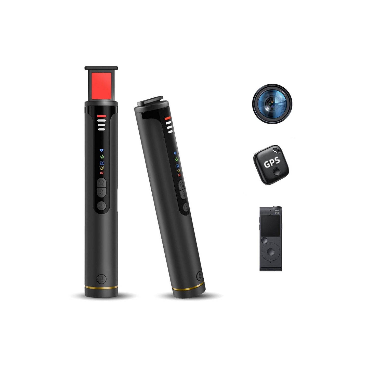 Hidden camera and bug detector with GPS signal and magnetic field detection