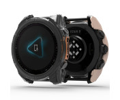 För Garmin Fenix ​​8 43 mm AMOLED hård PC Watch-fodral Skal med härdat glas