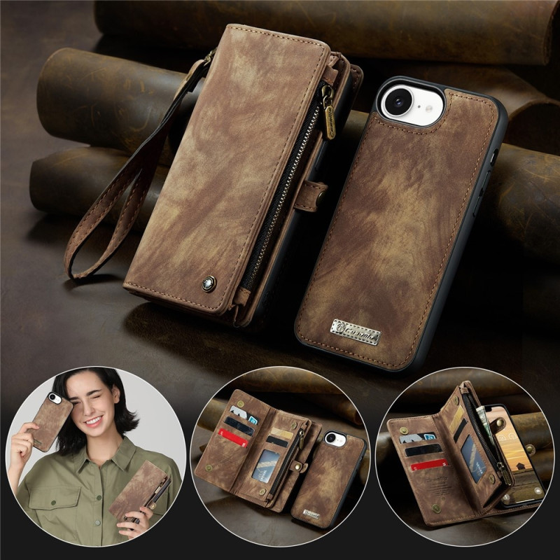 iPhone 17e ja iPhone 16e CASEME 008 Irrotettava Lompakkokotelo Hihnalla 