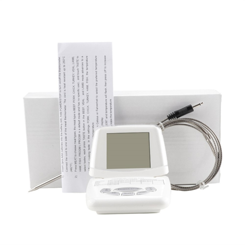 Digital Meat Thermometer Waterproof Probe 8 Types 5 Cooking Levels Wireless